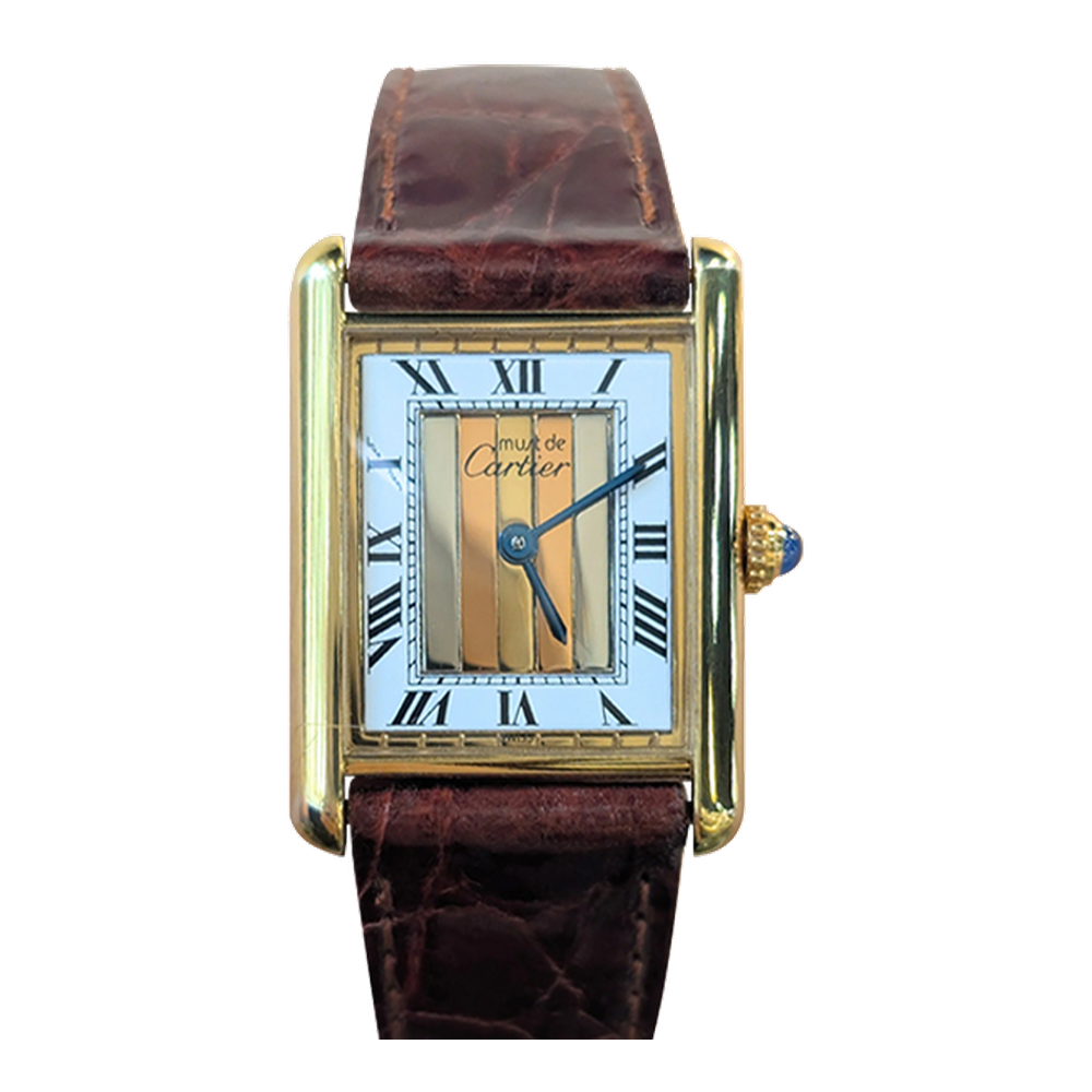 Cartier Paris Quartz Vermeil - Tri-colour Roman Dial Multi Dial Straps