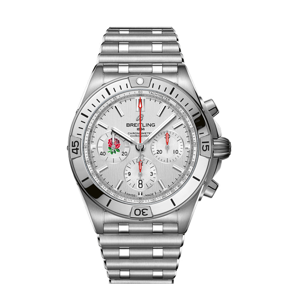 Breitling Chronomat B01 42 Six Nations / England Grey Dial Straps