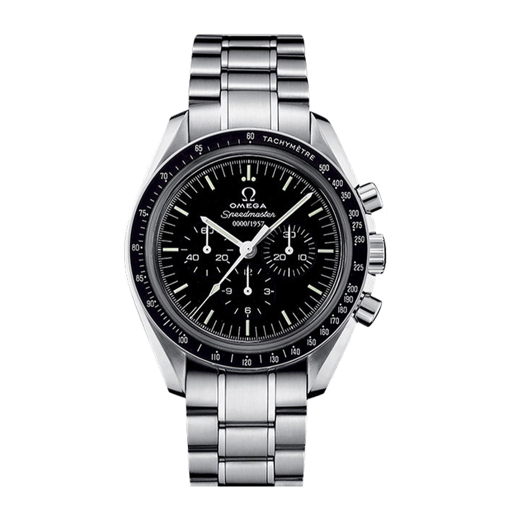 Omega Speedmaster Moonwatch Anniversary Black Dial Straps