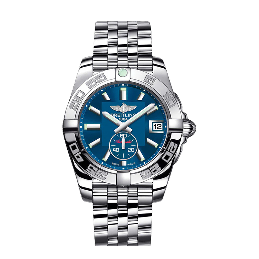 Breitling Automatic Stainless Steel / Gun Blue Blue/Navy Dial Straps