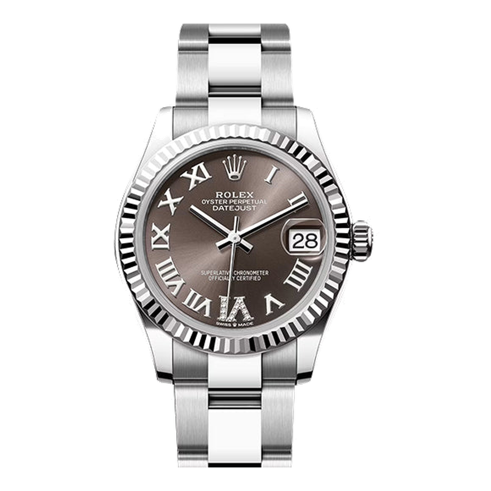 Rolex Datejust 31 Stainless Steel Fluted / Oyster / Grey - Roman