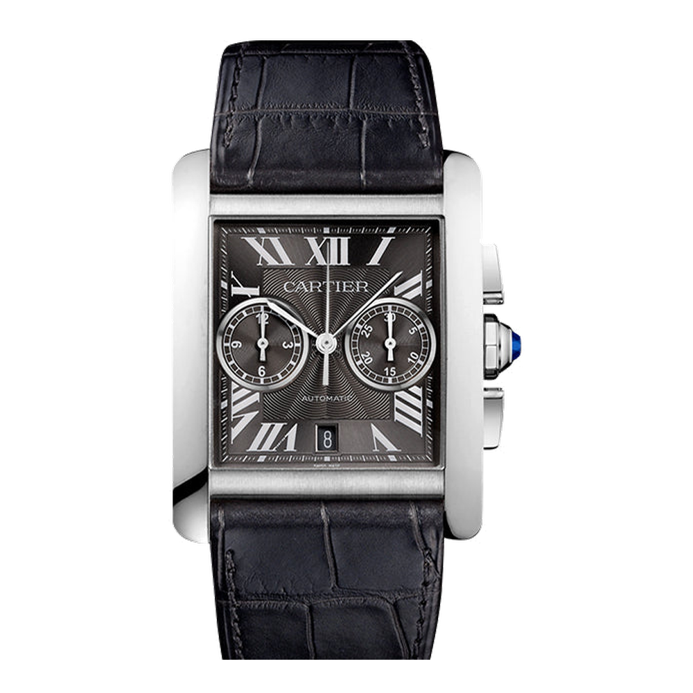 Cartier Tank MC 34.3 Chronograph Stainless Steel / Grey