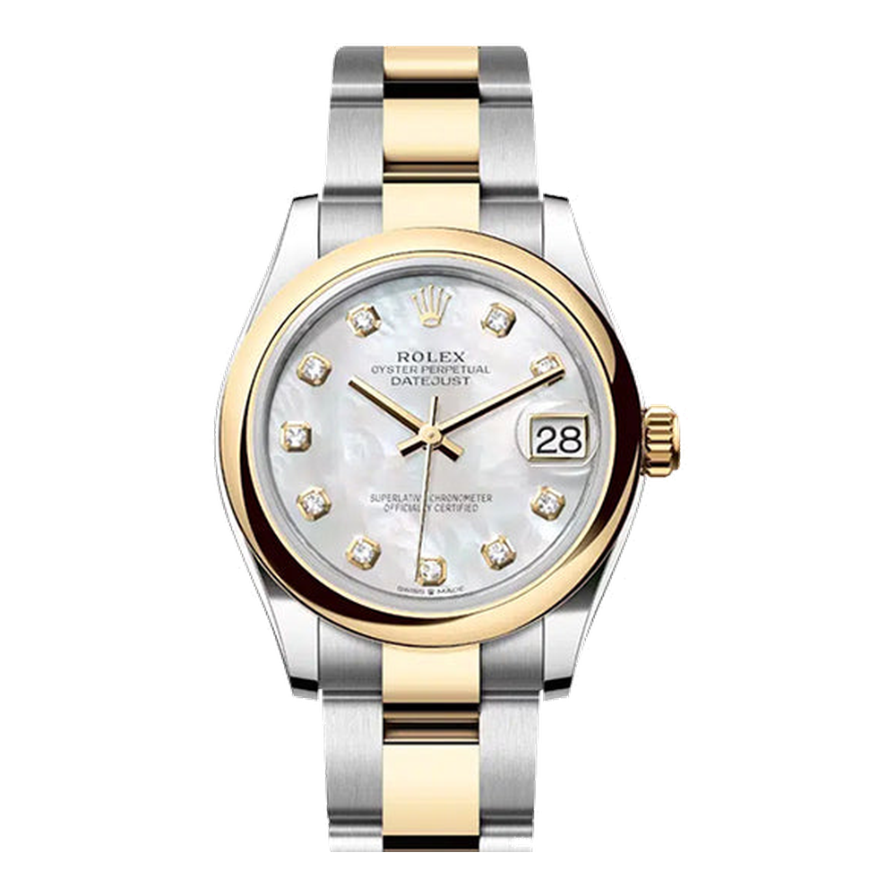 Rolex Datejust 31 Stainless Steel / Yellow Gold / Domed / MOP / Oyster