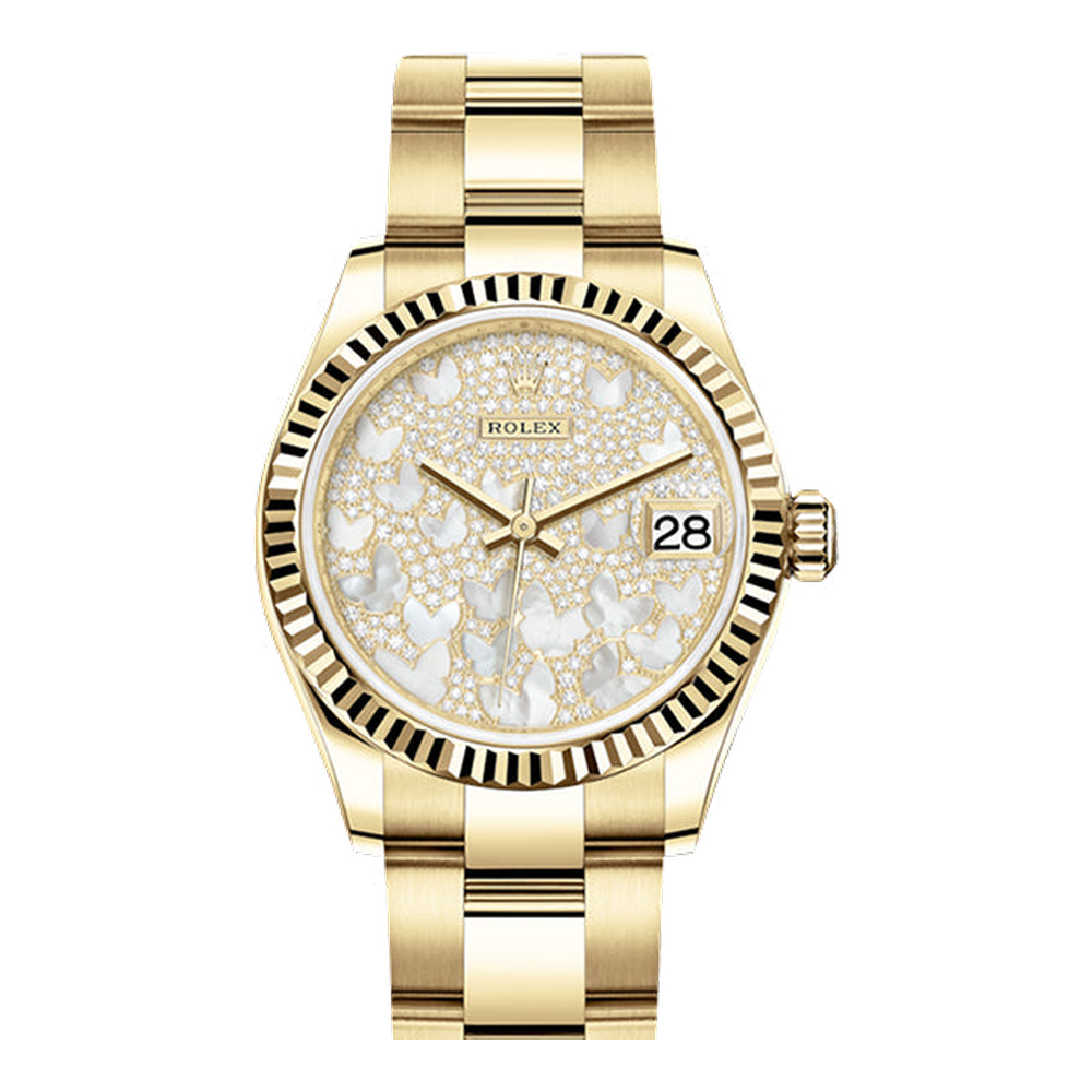 Rolex Datejust 31 Yellow Gold / Fluted / Butterfly / Oyster
