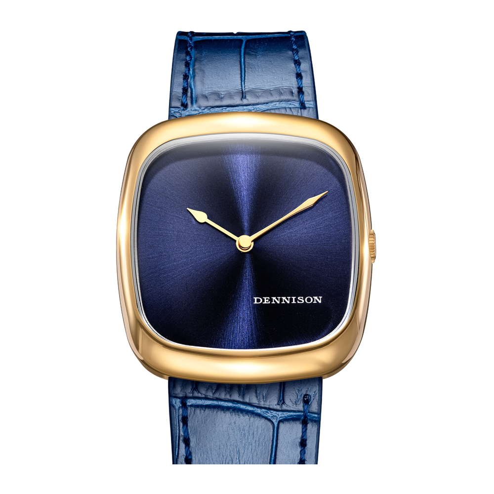 Dennison Sunray Blue In Gold Blue/Navy Dial Straps
