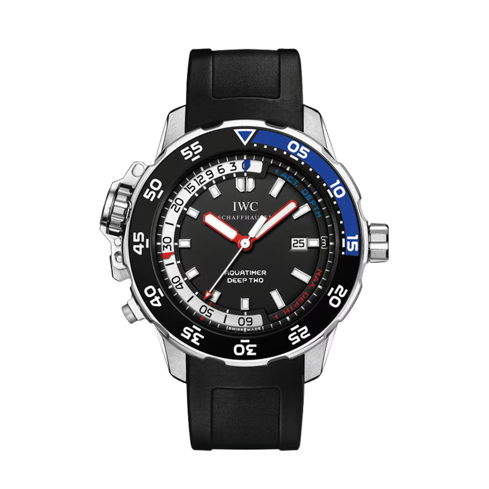 IWC Aquatimer Deep Two Black Dial Straps