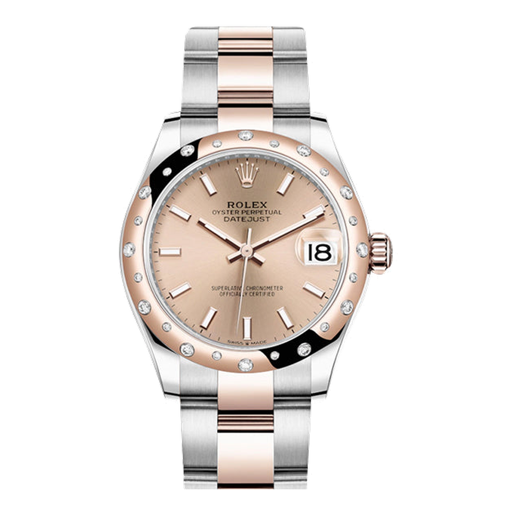 Rolex Datejust 31 Stainless Steel/ Rose Gold / Domed - Diamond / Rose / Oyster