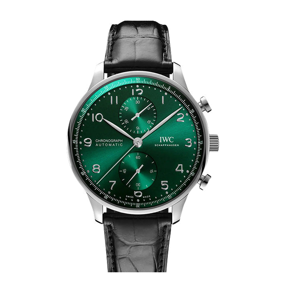 IWC Portugieser Chronograph Green Dial Straps