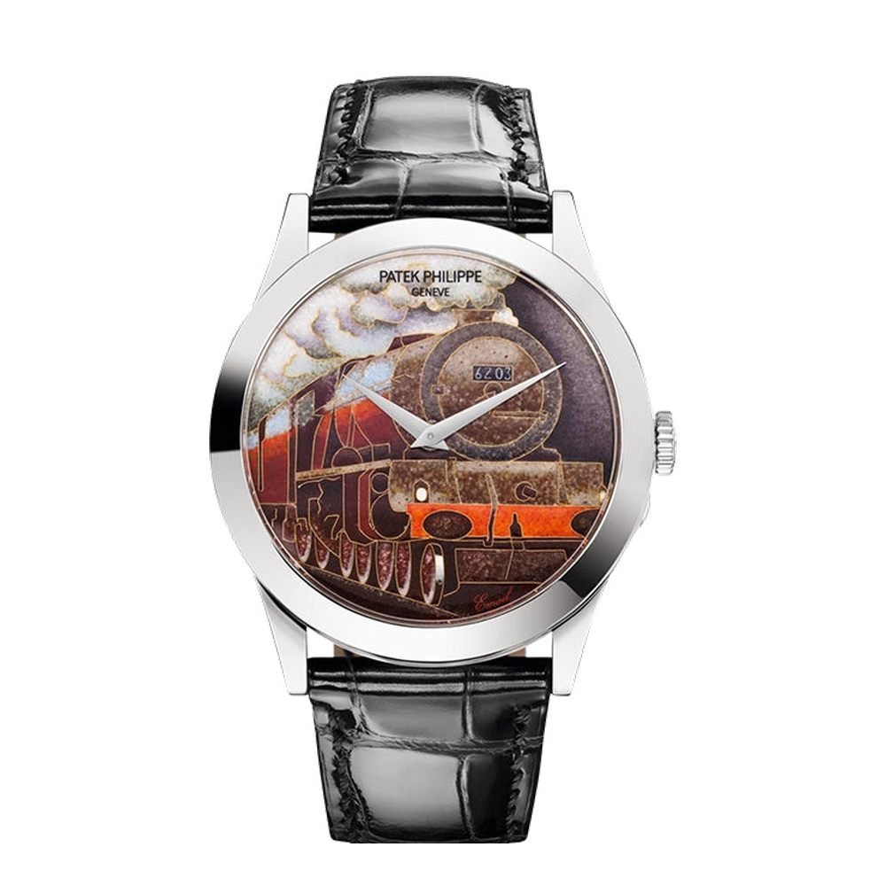 Patek Philippe Calatrava 5089 White Gold/Steam Locomotives