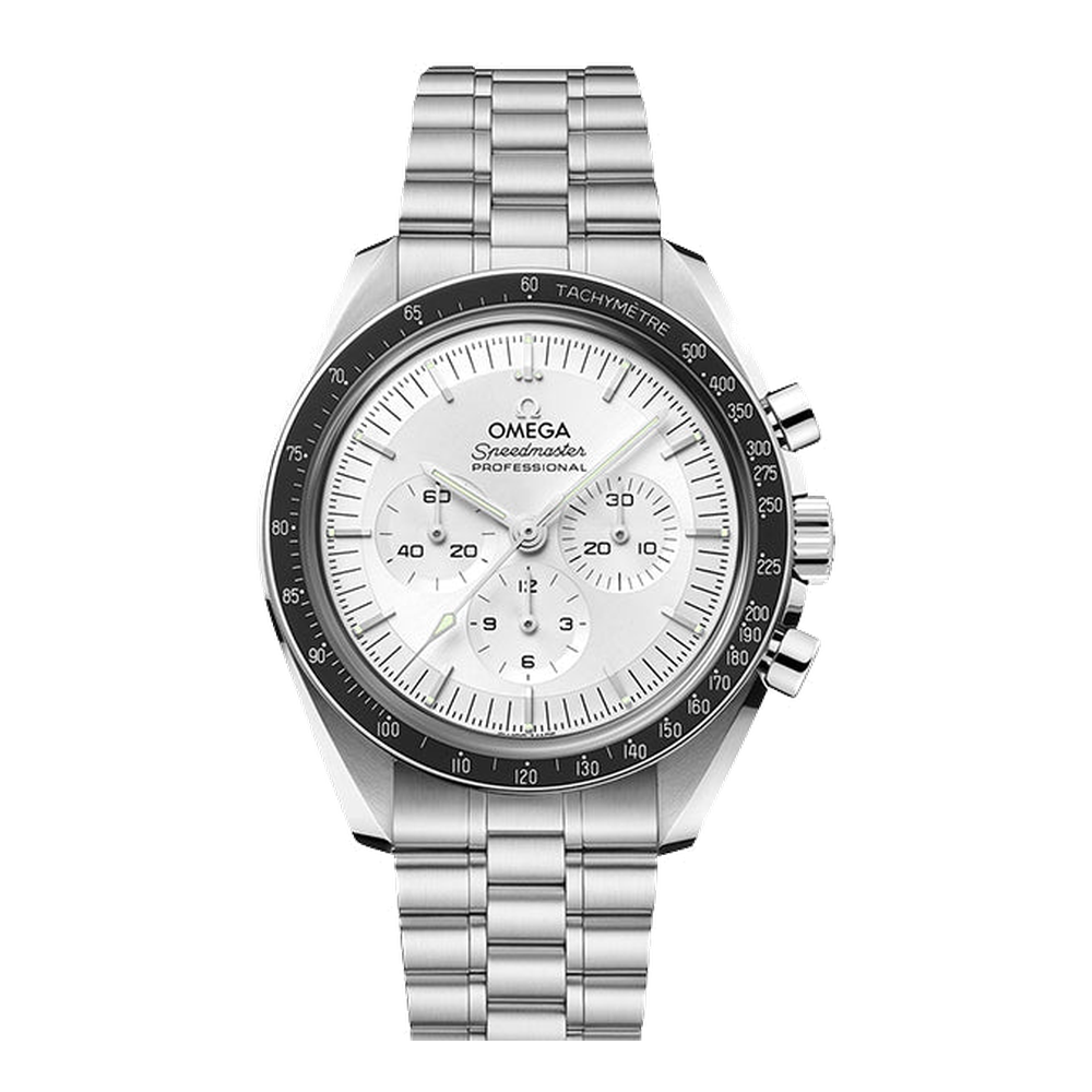 Omega Speedmaster Professional Moonwatch 3861 White Dial Straps