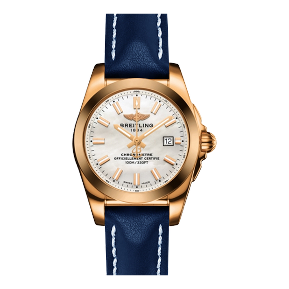 Breitling Rose Gold / Pearl Natural/Cream Dial Straps