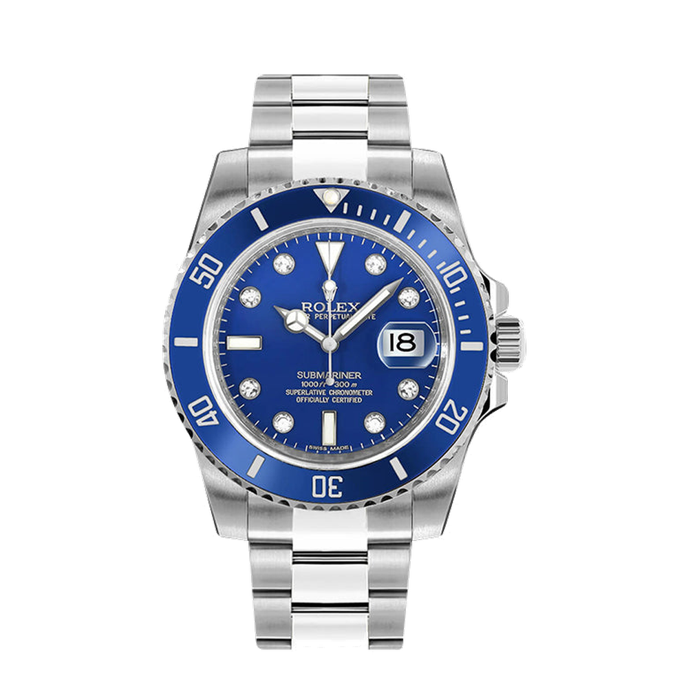 Rolex Submariner Date White Gold / Blue - Diamond Blue/Navy Dial Straps