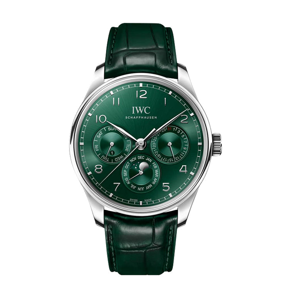 IWC Portugieser Perpetual Calendar 42 Stainless Steel / Green