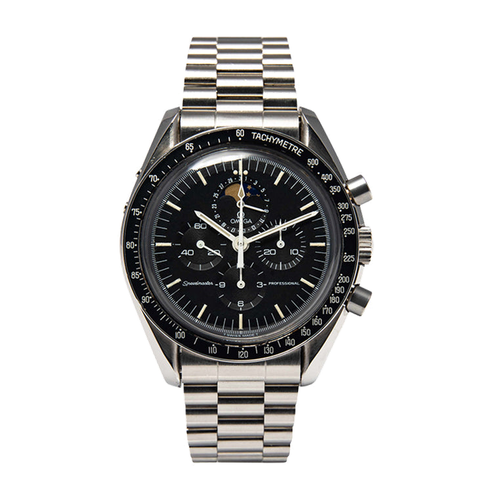 Omega Speedmaster Professional Moonwatch SpeedyMoon Black Dial Straps