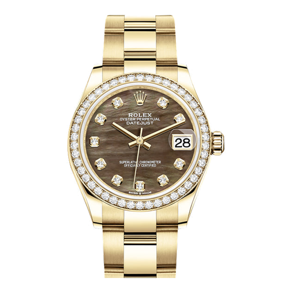 Rolex Datejust 31 Yellow Gold / Diamond / Black MOP / Oyster