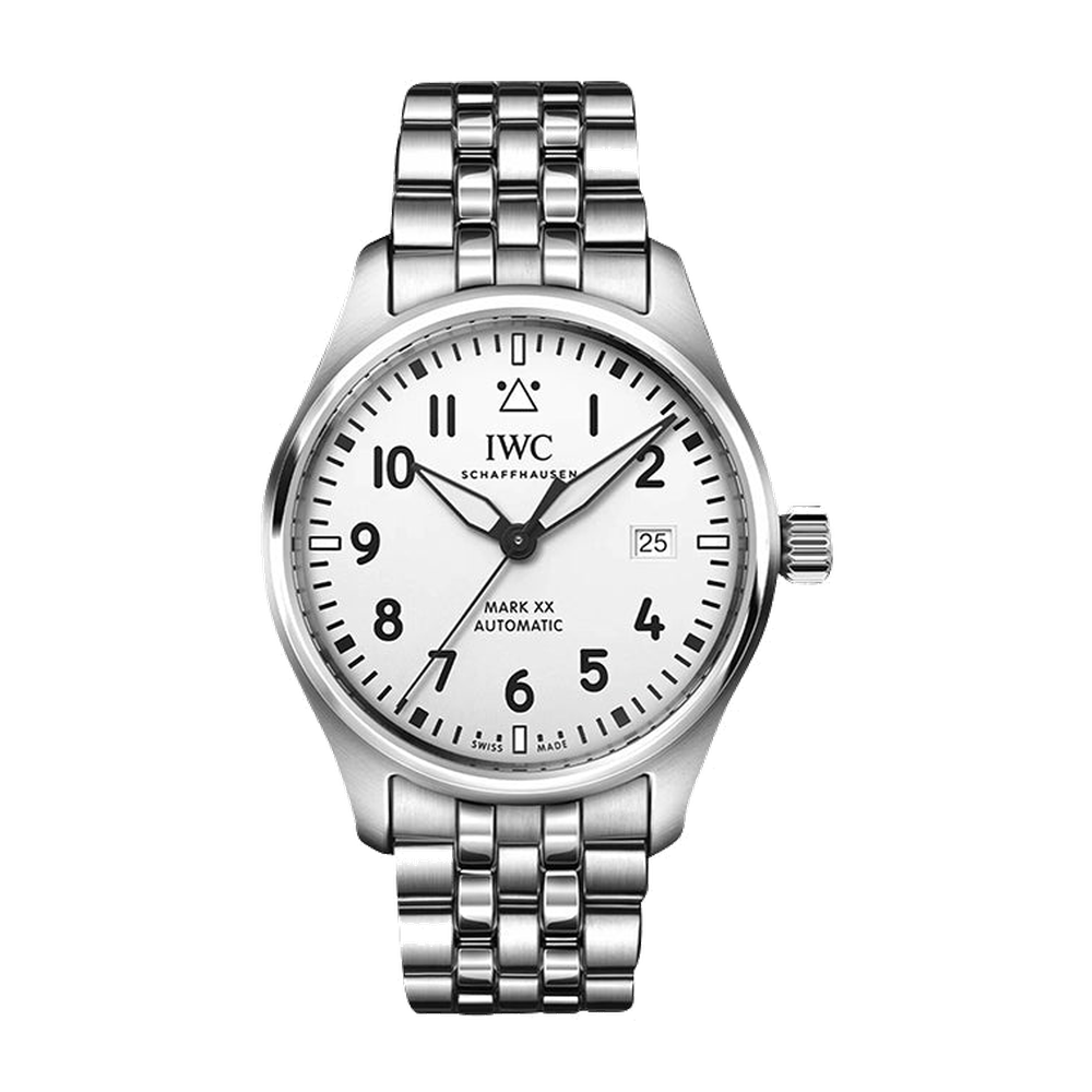 IWC Pilot's Watch Mark XX Stainless Steel / White / Bracelet