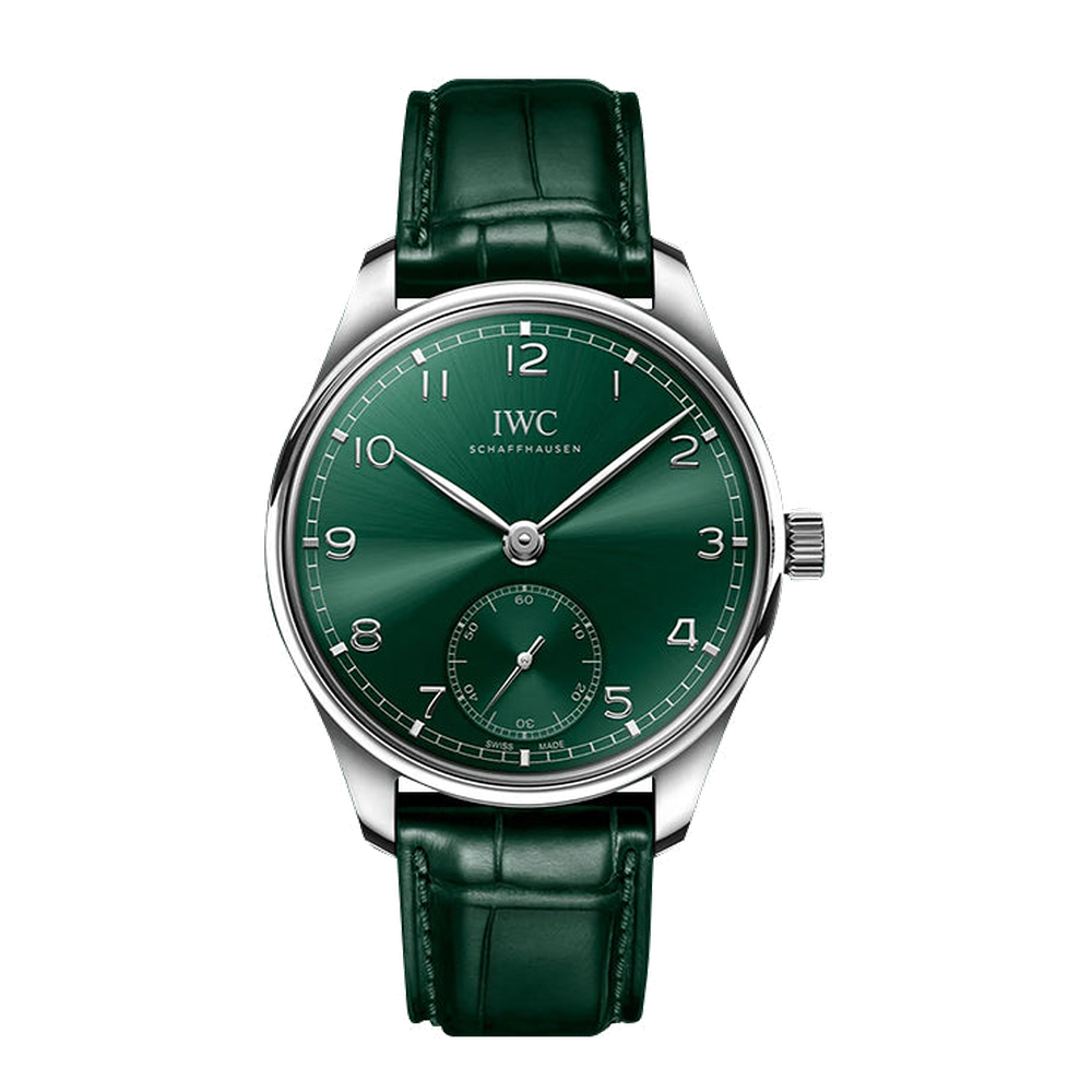 IWC Portugieser Automatic 40 Stainless Steel / Green Green Dial Straps