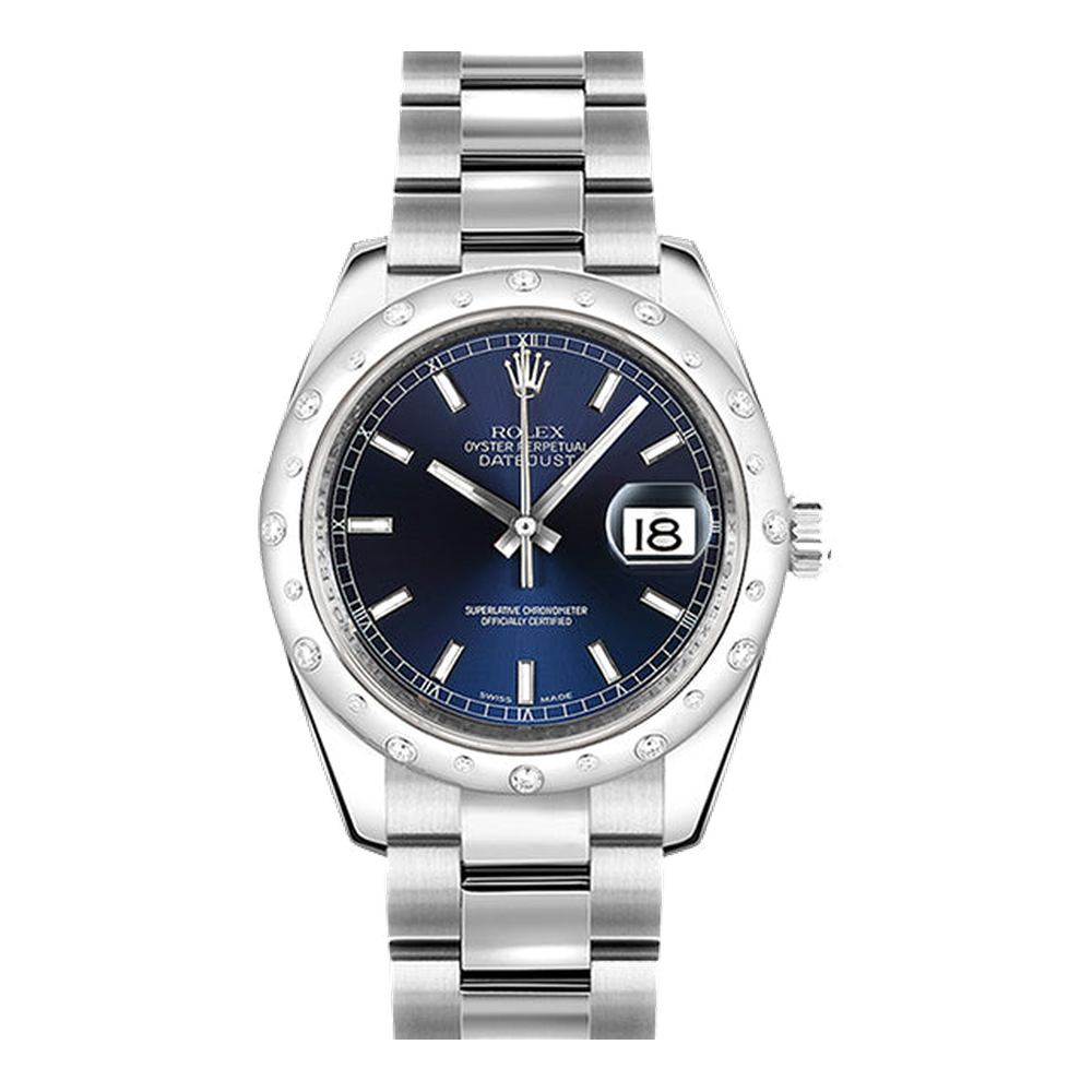 Rolex Datejust 31 Stainless Steel Domed Diamond / Oyster / Blue