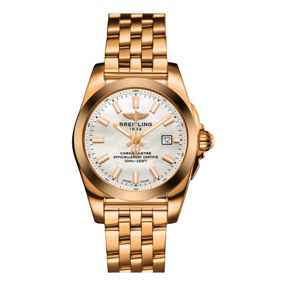 Breitling Rose Gold / Pearl Natural/Cream Dial Straps