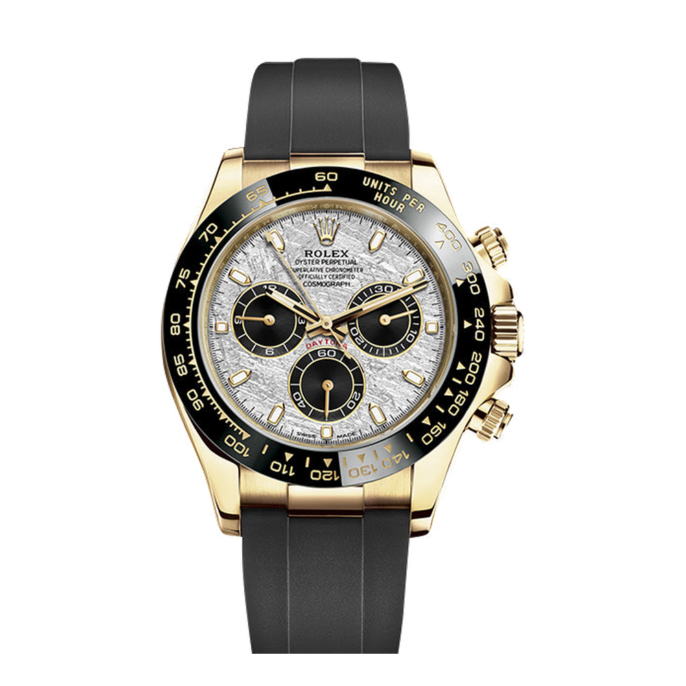 Rolex Cosmograph Daytona Yellow Gold / Cerachrom / Meteorite / Oysterflex White Dial Straps