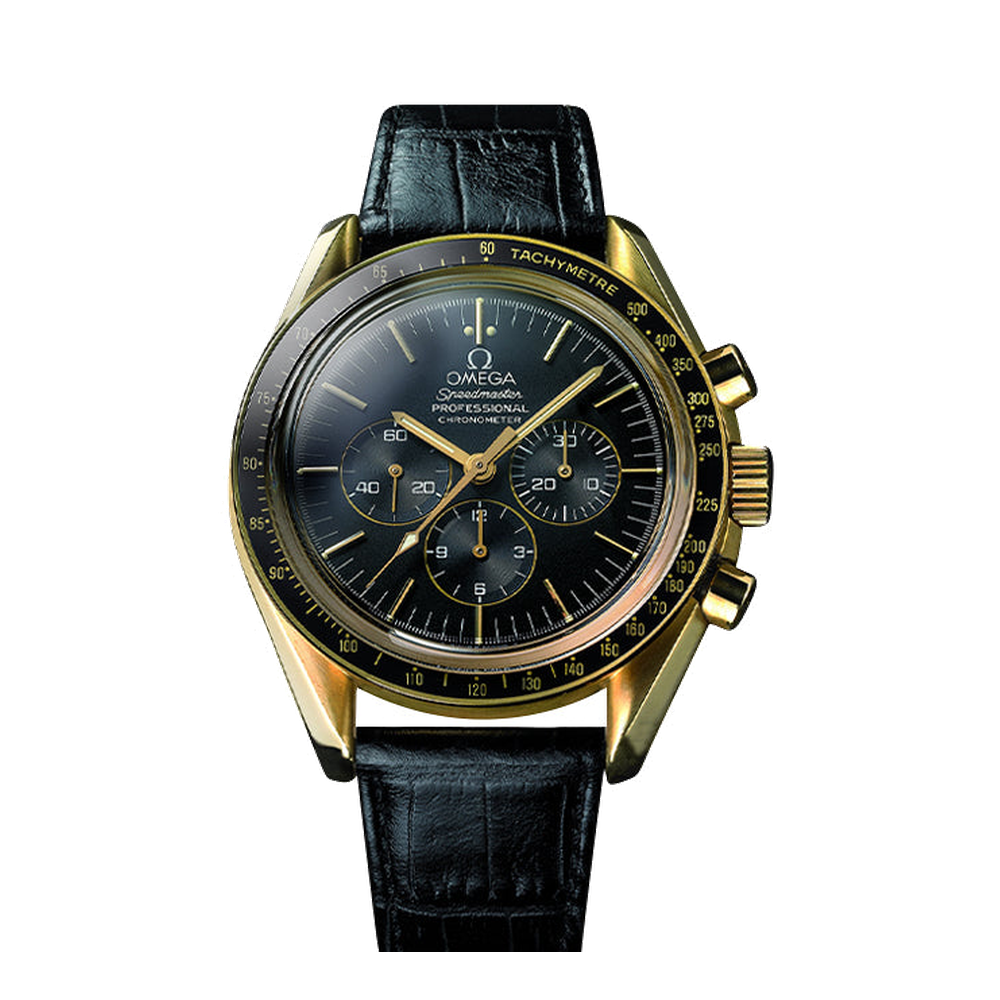 Omega Speedmaster Professional Moonwatch Jubilee Chronometer Black Dial Straps