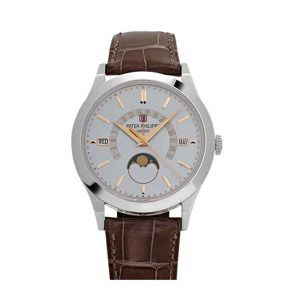 Patek Philippe Perpetual Calendar 5496 Platinum / Silver Grey Dial Straps