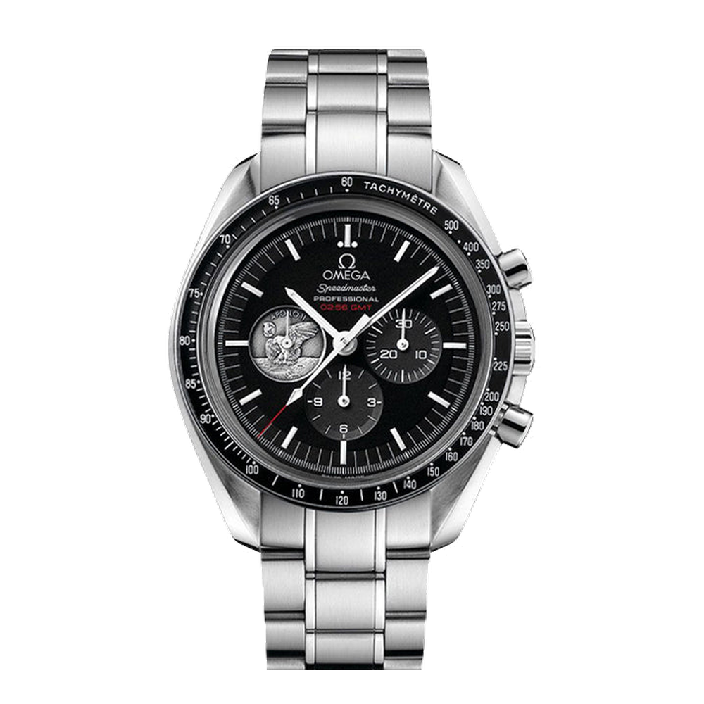 Omega Speedmaster Professional Moonwatch Apollo 11 40th Anniversary Black Dial Straps