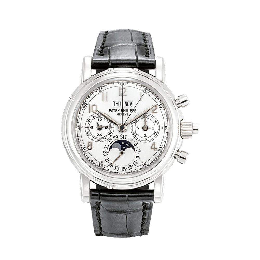 Patek Philippe Perpetual Calendar Split Seconds Chronograph 5004 White Gold / White Arabic