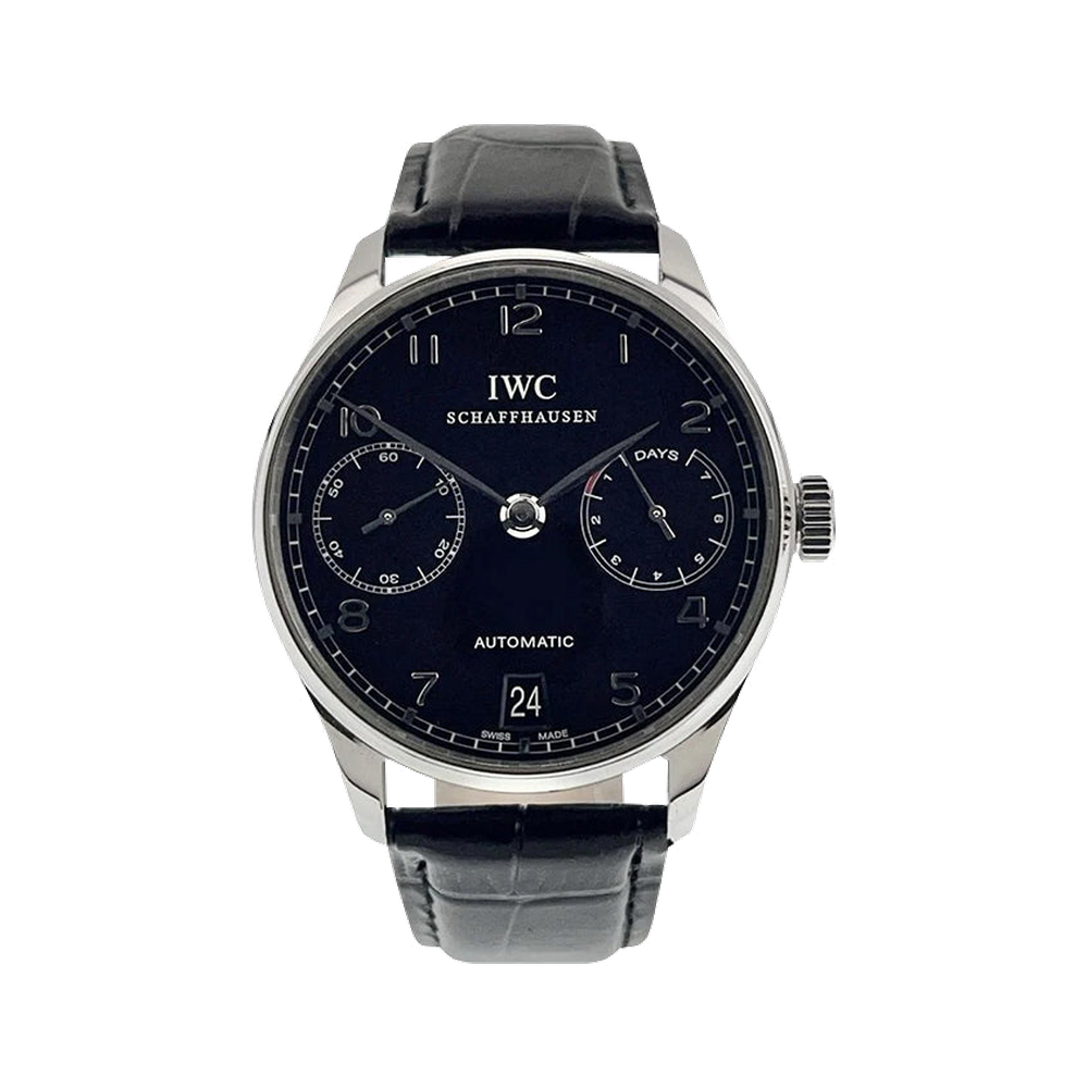 IWC Portuguese Automatic Stainless Steel / Black