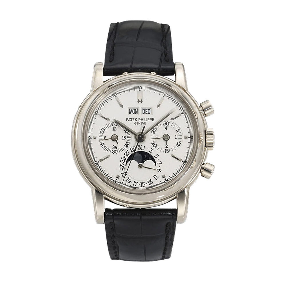 Patek Philippe Perpetual Calendar Chronograph 3970 White Gold / Silver