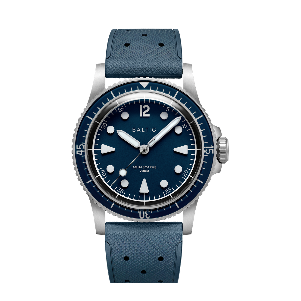 Baltic Aquascaphe MK2 Blue 37mm No Date Blue/Navy Dial Straps