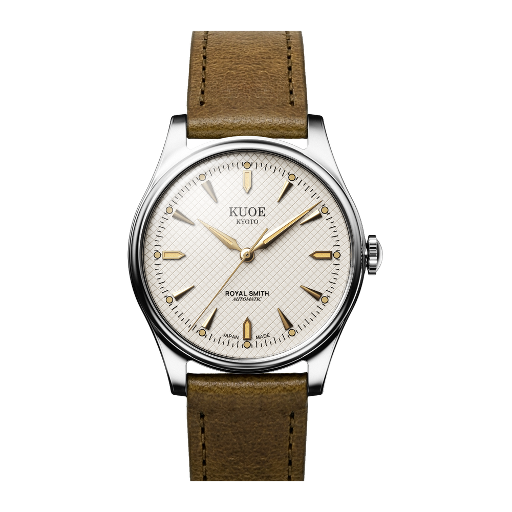 Kuoe Kyoto 90-006 Classic Natural/Cream dial / 35 mm / Silver case