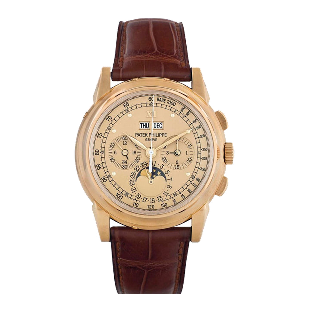 Patek Philippe Perpetual Calendar Chronograph 5970 Yellow Gold / Gold Natural / Cream Dial Straps