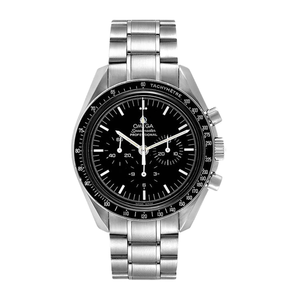 Omega Speedmaster Professional Moonwatch Sapphire Sandwich Black Dial Straps