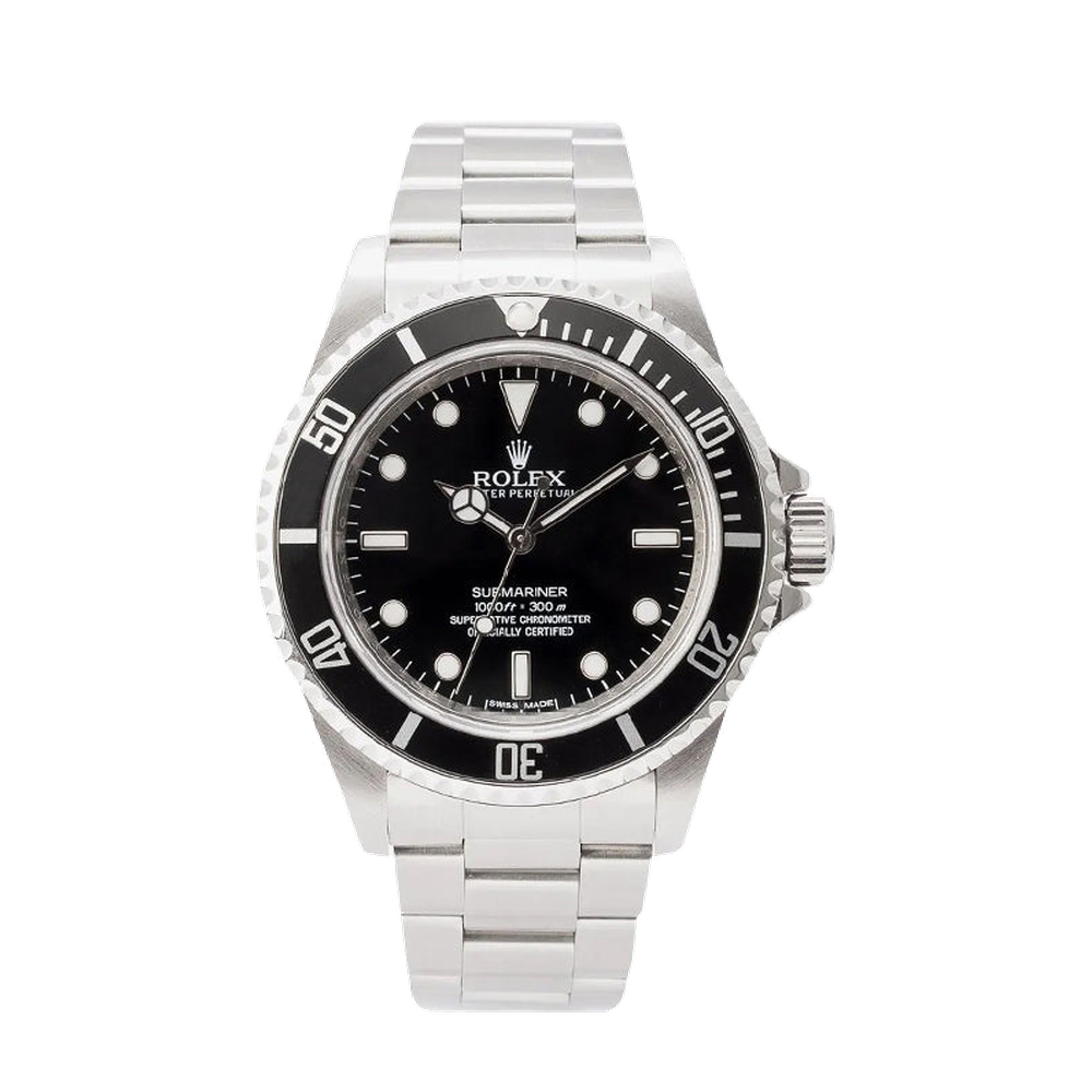 Rolex No-Date / Stainless Steel / Black Black Dial Straps