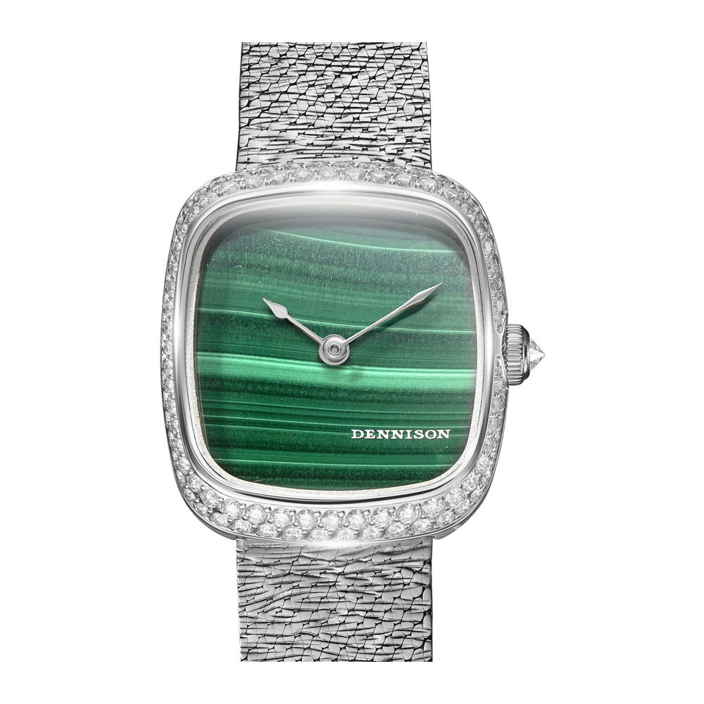 Dennison Mini Malachite Diamonds Green Dial Straps