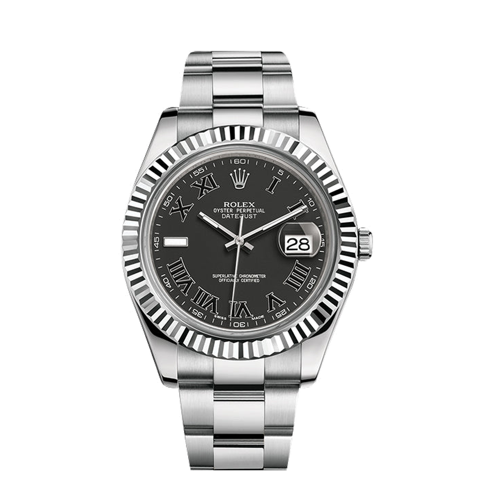 Rolex Datejust II Fluted Black Roman