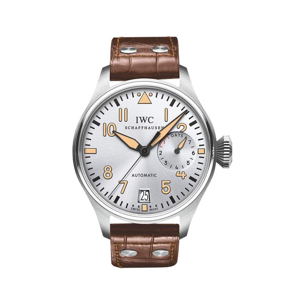 IWC Big Pilot Father And Son Platinum Grey Dial Straps