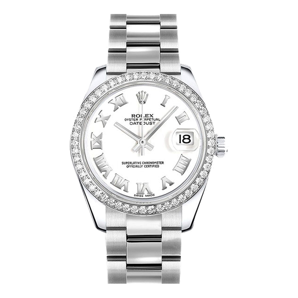 Rolex Datejust 31 Stainless Steel Diamond / Oyster / White - Roman