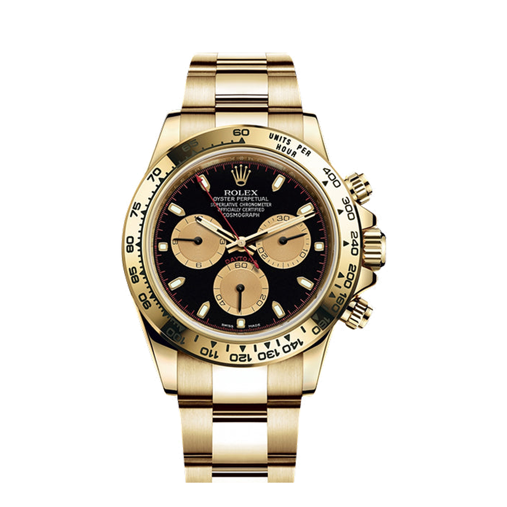 Rolex Daytona Yellow Gold Black