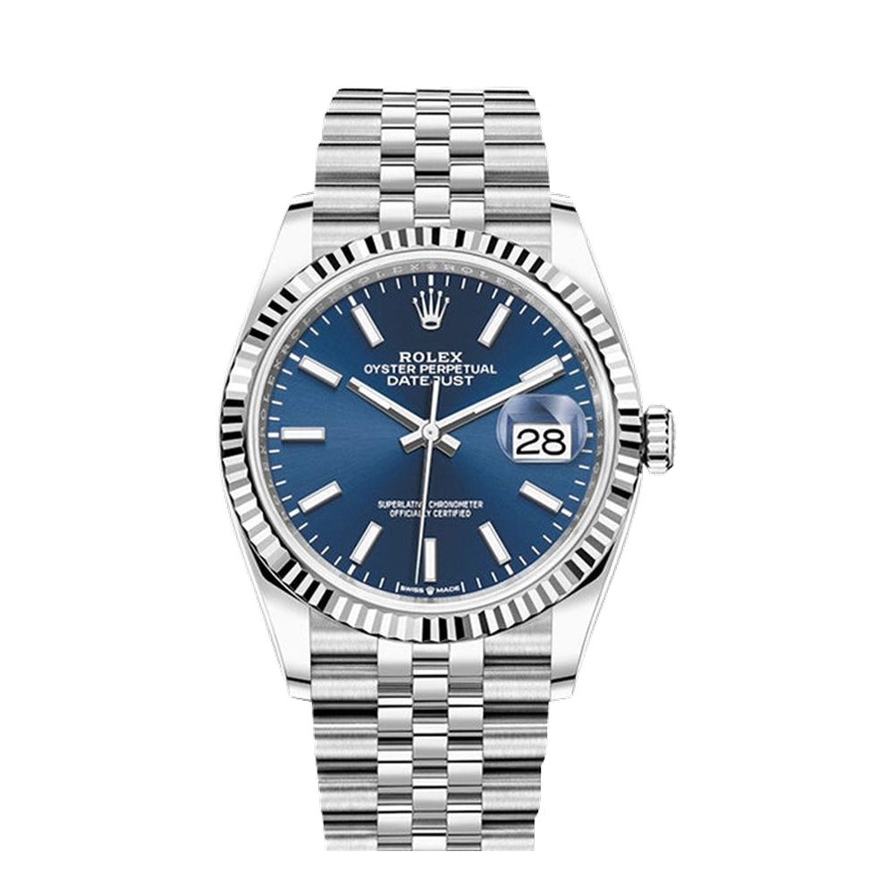 Rolex Datejust 36 Stainless Steel / Fluted / Blue / Jubilee