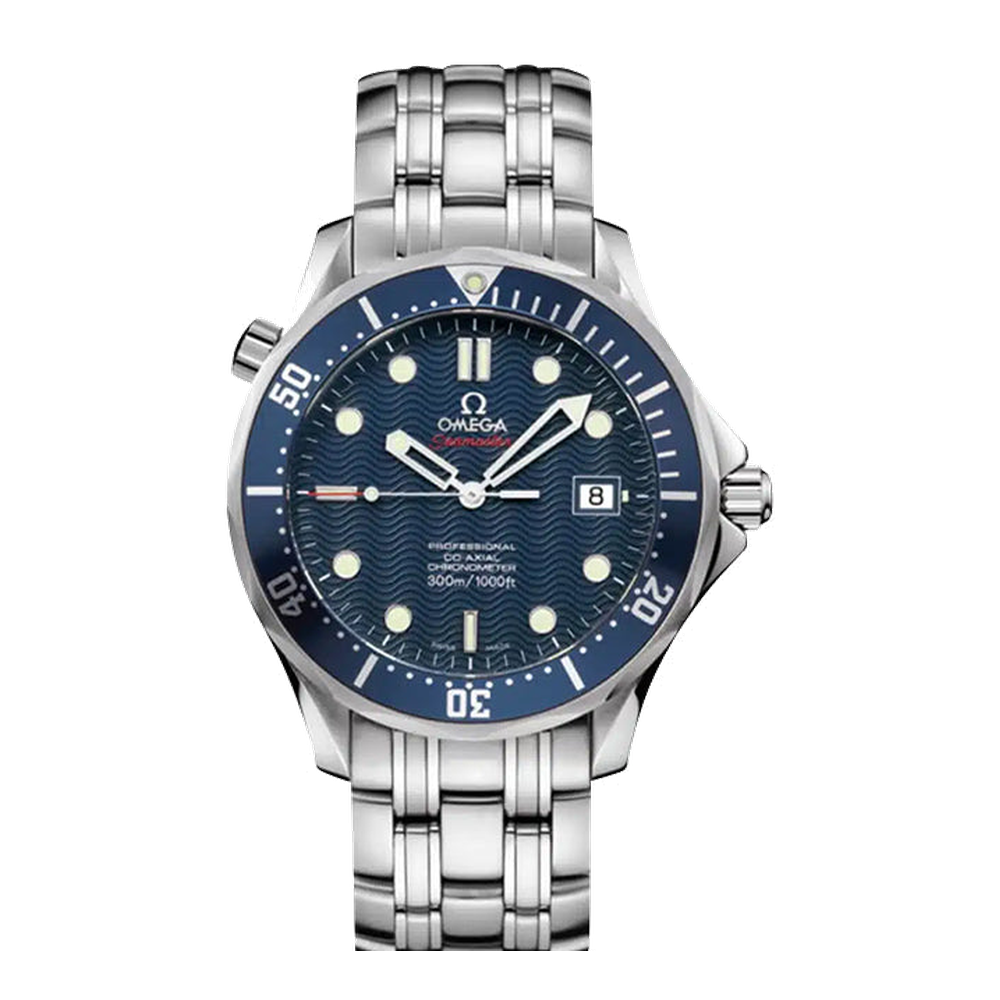 Omega Diver 300M Co-Axial 41 Stainless Steel / Blue / Bracelet Blue/Navy Dial Straps