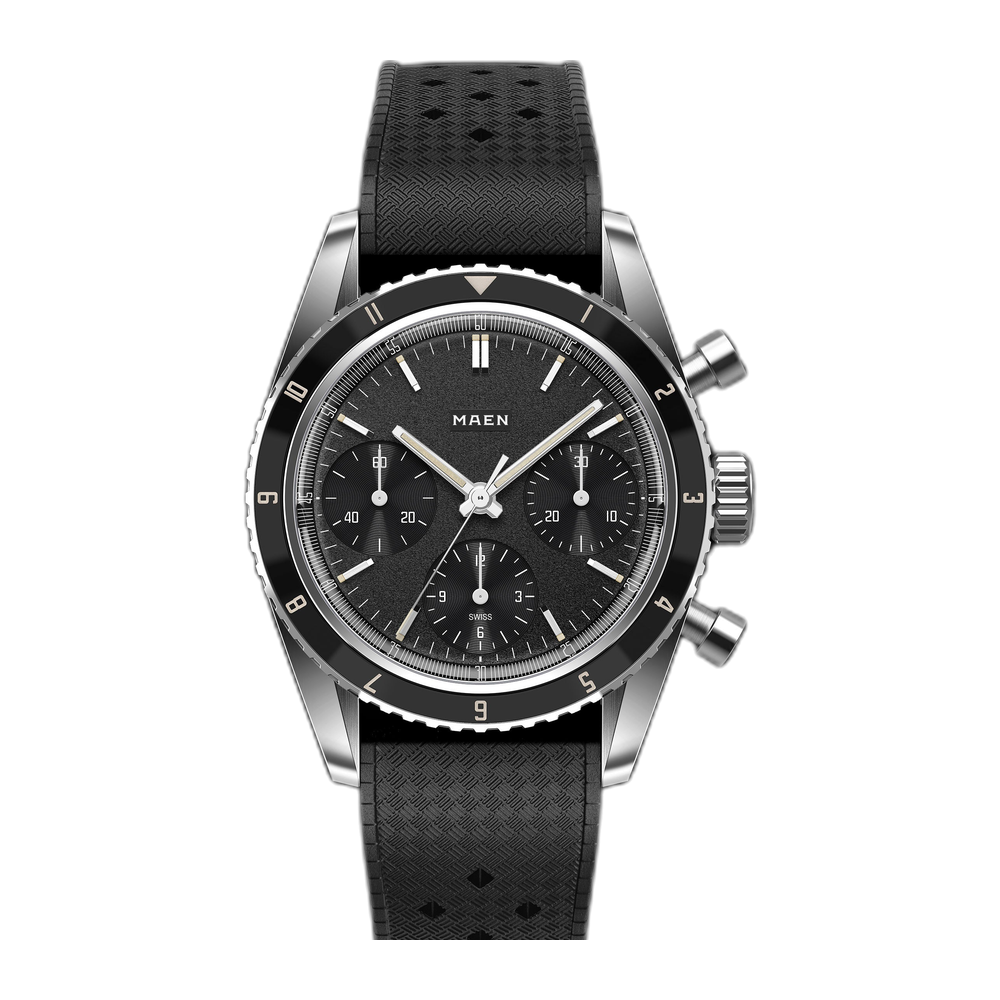 Maen Skymaster 38 - M6.1.3 Black Dial Straps