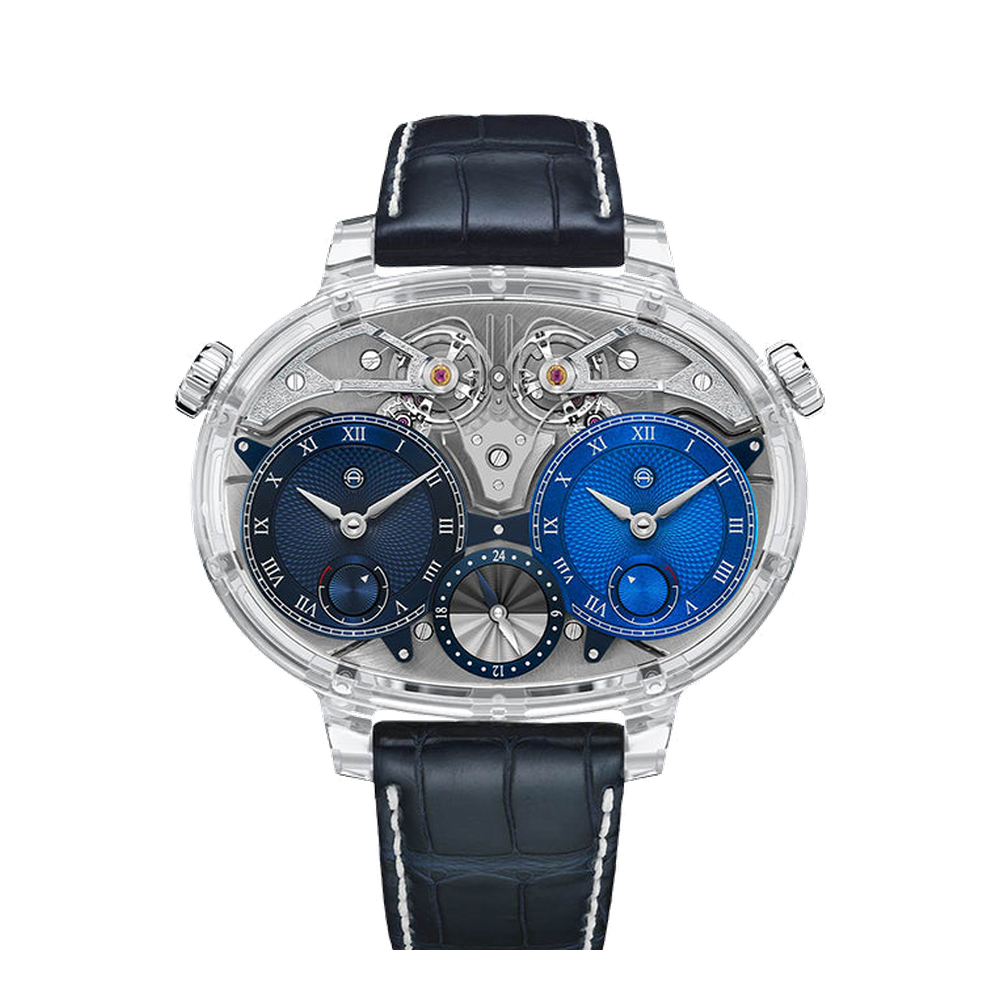 Armin Strom Dual Time Resonance Manufacture Edition Sapphire Skeletonised / Openwork Dial Straps