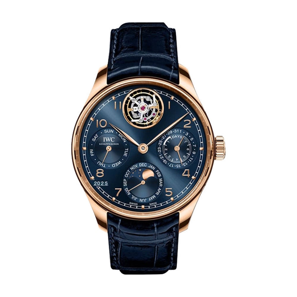 IWC Portuguese Perpetual Calendar Tourbillon Armor Gold / Blue / Boutique Edition