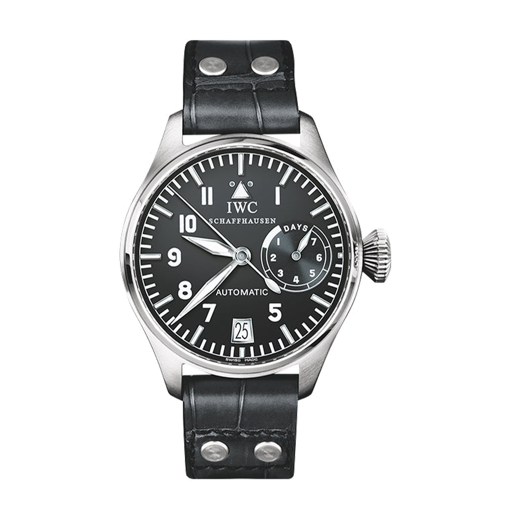 IWC Big Pilot Platinum / Black Black Dial Straps