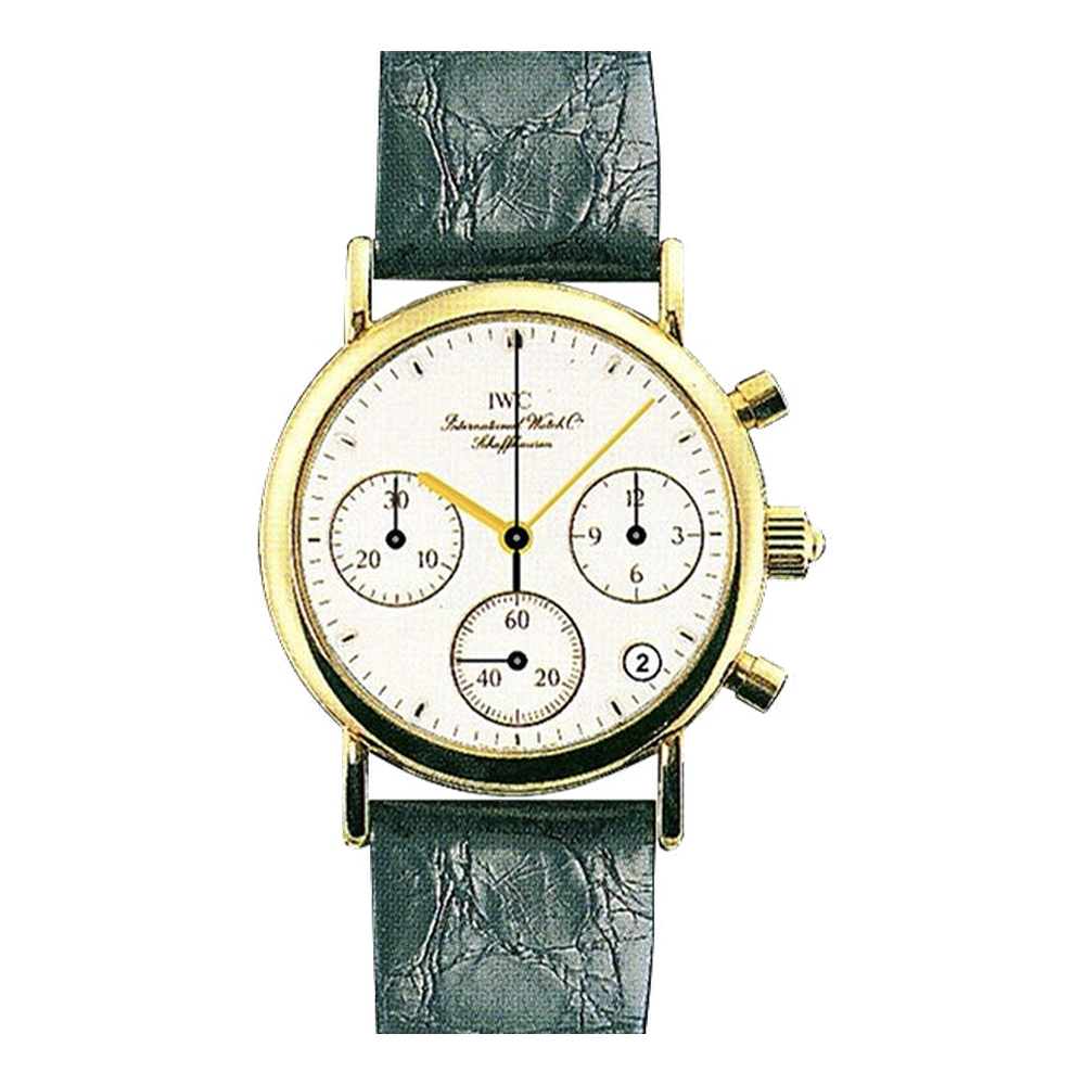 IWC Portofino Lady Chronograph MecaQuartz Yellow Gold / White / Alligator