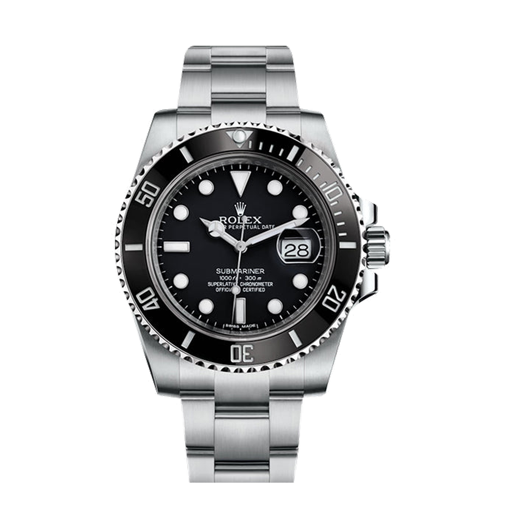 Rolex Submariner Date Stainless Steel / Black / Cerachom Black Dial Straps