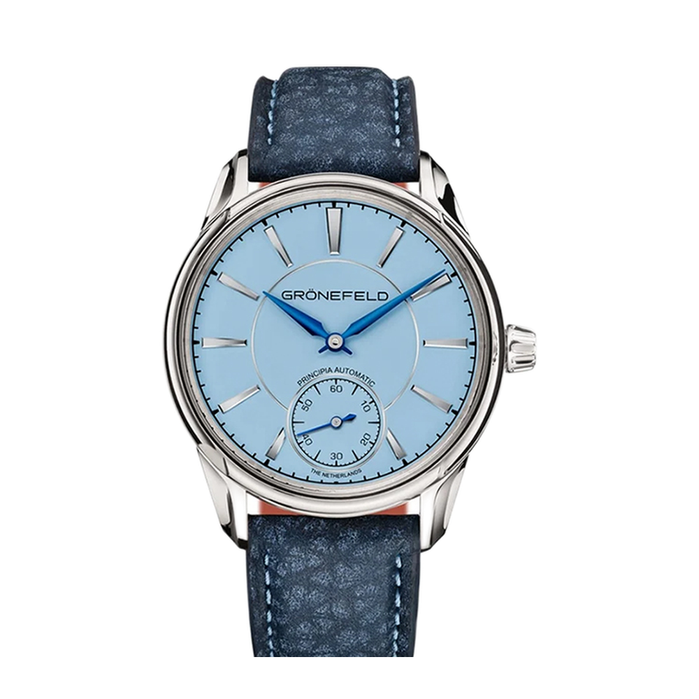 Gronefeld 1941 Principia Light Blue Silver Case Blue/Navy Dial Straps