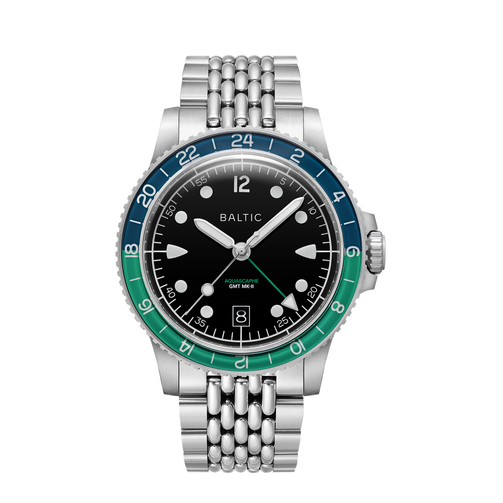 Baltic Aquascaphe GMT MK-II Green Black Dial Straps
